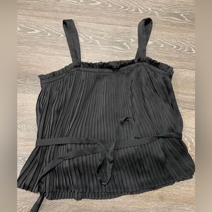 RYEGRASS Black Peplum Blouse Size Large